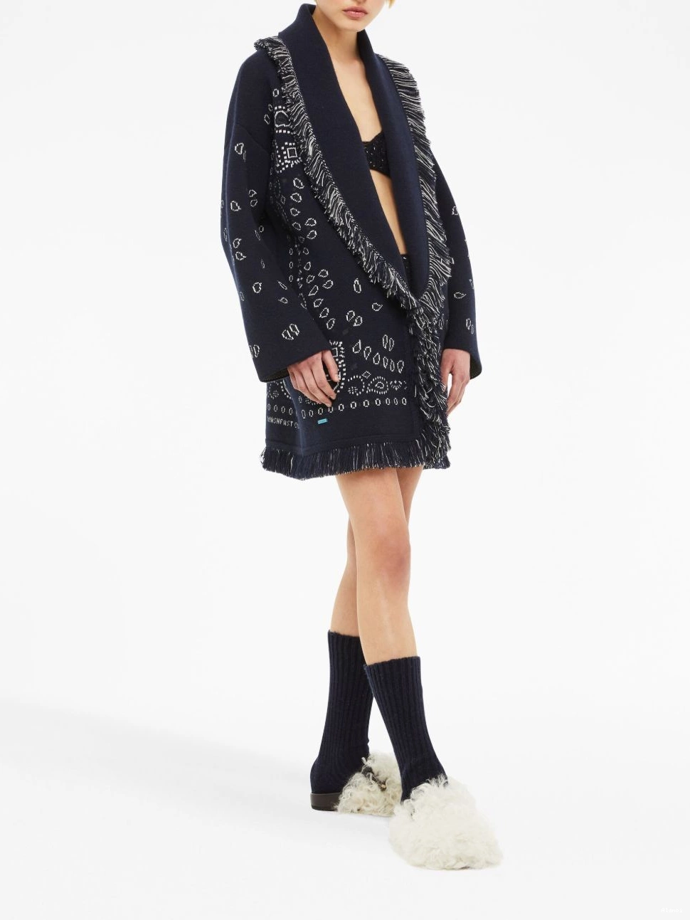 Affordable cashmere cardigan Women jacquard Alanui Bandana 0730
